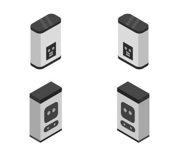 Isometric boiler icon illustrated in vector on white background