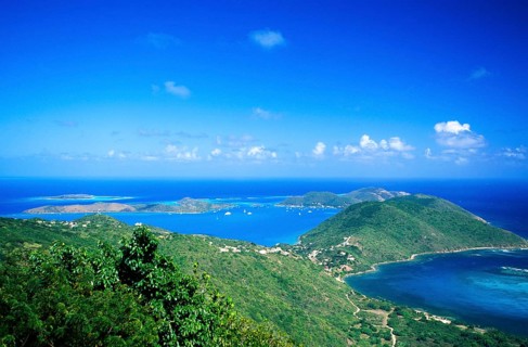 North Sound on the island of Virgin Gorda, British Virgin Islands, Caribbean, North America