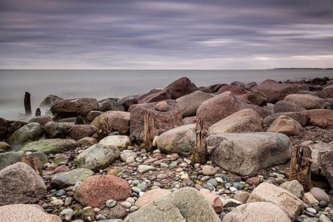 Stones on the coast of the Baltic Sea