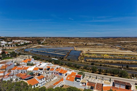 View of the salia of Castro Marim, Portugal, Europe