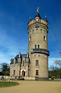 Flatow Tower, Babelsberg Palace Park, Potsdam, Brandenburg, Germany, Europe