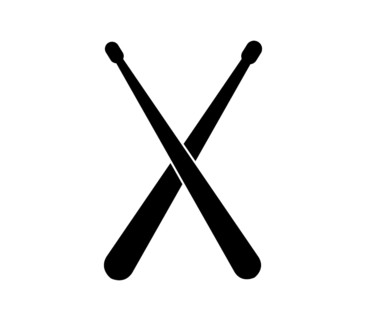 Drum sticks icon illustrated in vector on white background