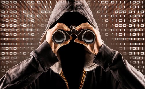 picture of a hacker with a spyglass