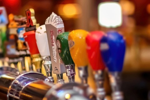 Calgary, Alberta, Canada. Jan 10, 2024. A Coors Light tap draft or draught beer dispensers at a