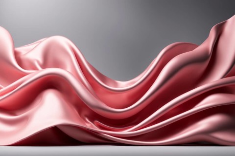 Pink silky fabric flowing elegantly with a smooth and shiny texture, AI generated