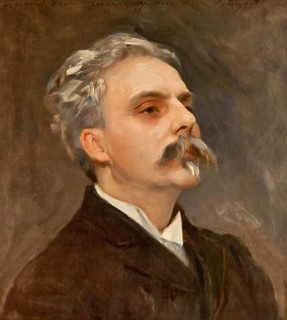 Portrait of Gabriel Fauré, 1845-1924, French composer, digitally edited according to a painting by