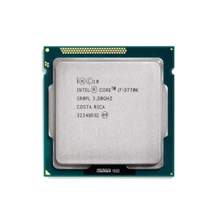 Intel Core i7 3770K processor CPU isolated on white background