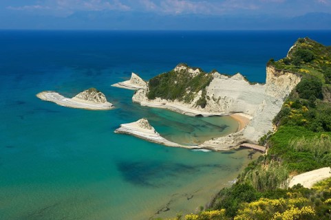 Cape Drastis near Sidari, Corfu, Ionian Islands, Greece, Europe