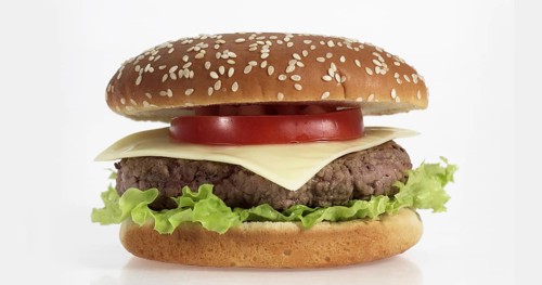 Hamburger against White Background