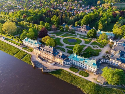 Pillnitz Palace Park in the Evening Light