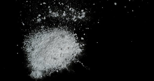 Drug, Cocaine against black background