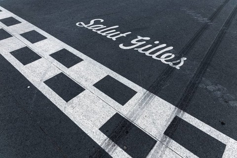 Track markings, finish line, F1 Grand Prix Racetrack, Montreal, Province of Quebec, Canada, North