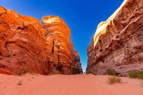 Al Mahama Canyon, Wadi Rum, Jordan, Asia