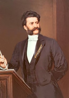 Johann Baptist Strauss II, 1825 – 1899, Austrian composer and violinist, 1879, digitally edited