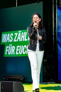 Annalena Bärbock, Foreign Minister of Germany, speaks at the closing of the Bündnis 90/Die Grünen