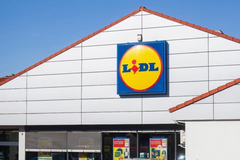Logo on a supermarket, discounter Lidl, Germany, Europe