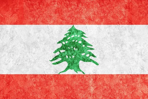 Lebanon Metallic flag, Textured flag, grunge flag
