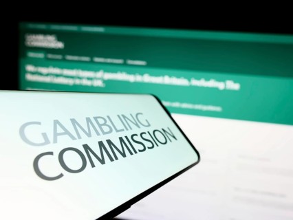 Stuttgart, Germany, 04-01-2023: Smartphone with logo of British public body Gambling Commission on