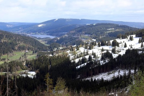 Themed image Weather Onset of winter in the Black Forest. After early summer temperatures at the