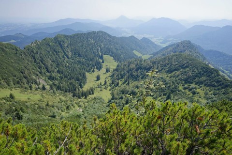 Mountain view from Hochfelln, summer, August, hiking, mountain hiking, nature, Hochfelln cable car,