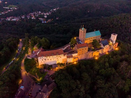 Wartburg Castle is a castle in Thuringia, situated above the town of Eisenach at the north-western