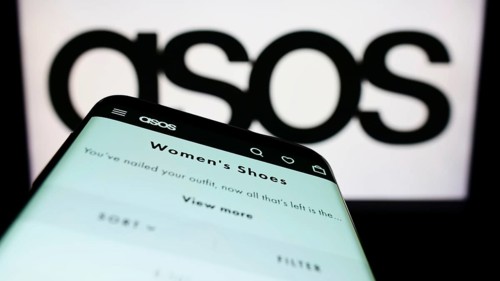 Stuttgart, Germany, 06-18-2022: Mobile phone with webpage of British fashion retail company ASOS