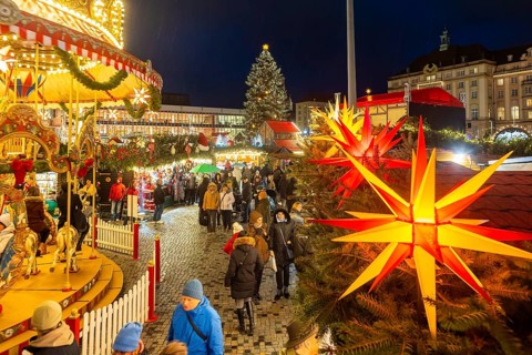 The Dresden Striezelmarkt is a Christmas market in Dresden. It has been held in Advent since 1434,