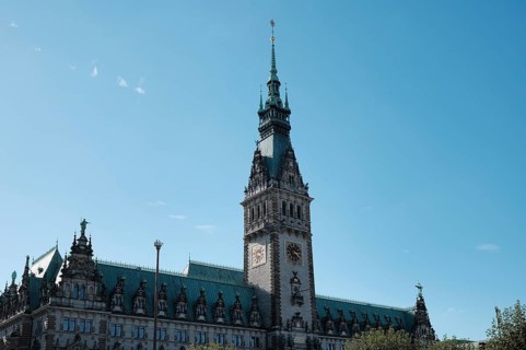View of the Hamburg City Hall, Hanseatic City of Hamburg, Germany, Europe