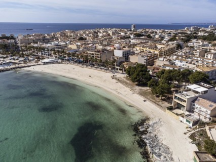 Colònia de Sant Jordi, Es Port beach view, Ses Salines, Mallorca, Balearic Islands, Spain, Europe
