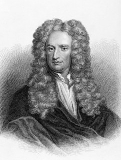 Isaac Newton (1643-1727) on engraving from the 1800s. One of the most influential scientists in