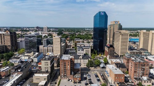 Aerial view of Lexington, KY: A vibrant city known as the