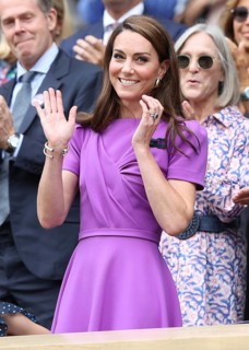 Catherine, Princess of Wales in the Royal Box at the 2024 Wimbledon Championships, London, England,