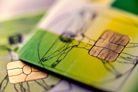 Electronic health card for health insurance policyholders, detail, Germany, Europe