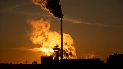 Südzucker sugar refinery in the morning, Plattling, Bavaria, Germany, Europe