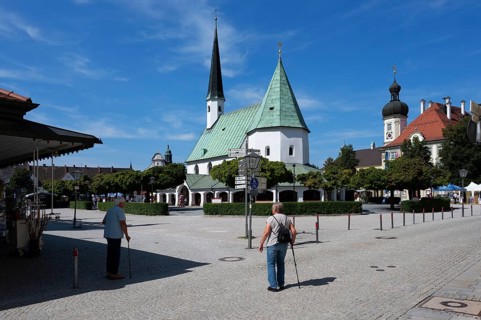 Chapel Square with Chapel of Mercy, Altötting, Upper Bavaria, Germany, Europe