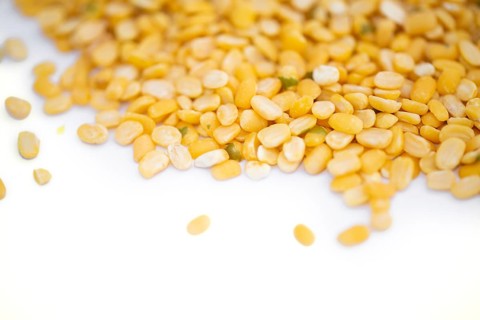 Dry organic Split Half Moong or Mung bean or green gram. Healthy spices, nuts, seeds, and herbal