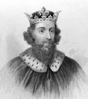 King Alfred the Great (849-899) on engraving from the 1800s. King of the Anglo-Saxon kingdom of