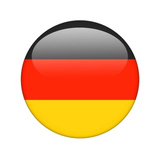 The German flag in the form of a glossy icon