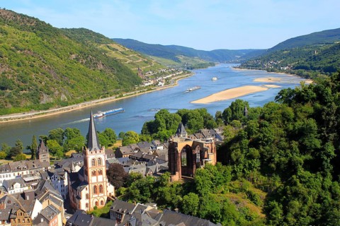 Rhine Valley, Bacharach, World Heritage Cultural Landscape Upper Middle Rhine Valley,