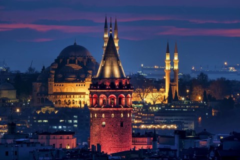 Galata Tower and Süleymaniye Mosque