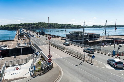 Rance tidal power station, Rance River, Dinard, Brittany, Usine maremotrice de la Rance,