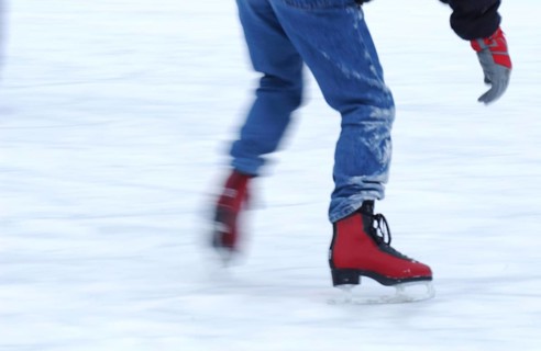 Ice Skating, Ice Rink near City Hall in Paris