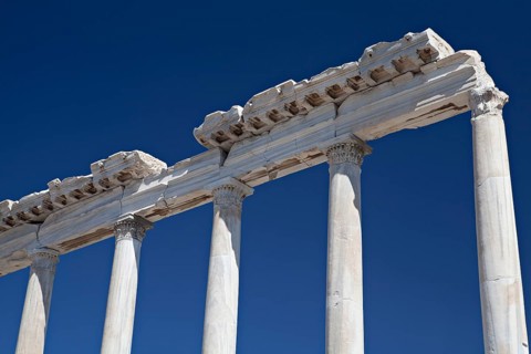 Temple of Trajan, Bergama, Izmir, Turkey, Asia
