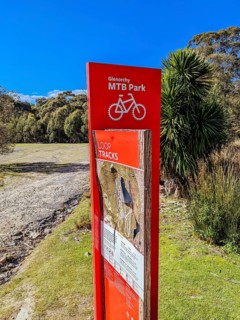 HOBART, AUSTRALIA, SEPTEMBER 14, 2022: The popular Glenorchy mountain bike park on the eastern side