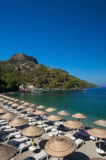 Hillside Club Beach near Fethiye, Turkish Aegean, Aegean Sea, Turkey, Asia