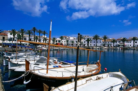 Fishing boats in Fornells, Menorca, Balearic Islands, Spain, Europe