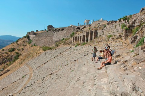 Ancient Greek Amphitheatre, Pergamon, Turkey, Asia