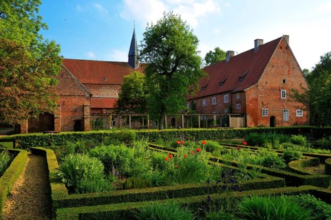 Börstel Monastery, Bippen, Lower Saxony, Börstel, Monastery Garden, Germany, Europe