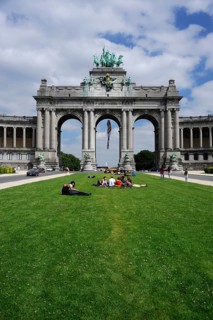 Arc de Triomphe in the Jubilee Park, Parc du Cinquantenaire, Brussels, Belgium, Europe