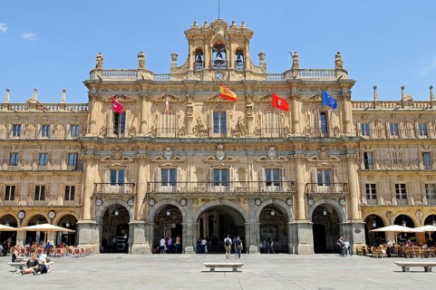 City Hall, Plaza Mayor, Salamanca, Castilla y León, Spain, Europe